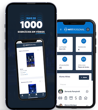 telefones com o aplicado mfit aberto
